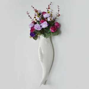 Simple Modern Creative Wall Ceramic Goldfish Vase Restaurant Mural Wall Hanging Three-Dimensional Wall Decoration Wholesale.