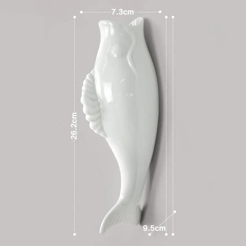 Simple Modern Creative Wall Ceramic Goldfish Vase Restaurant Mural Wall Hanging Three-Dimensional Wall Decoration Wholesale.