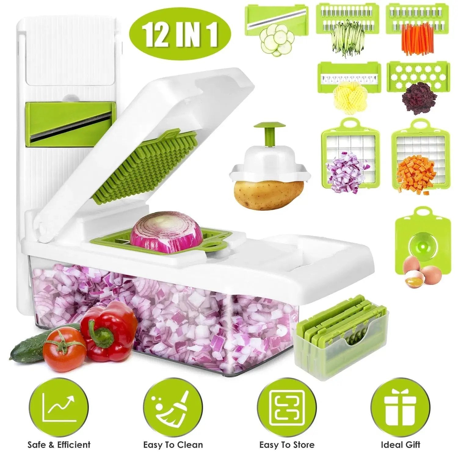 NoorAura™ Multifunctional Vegetable Slicer.